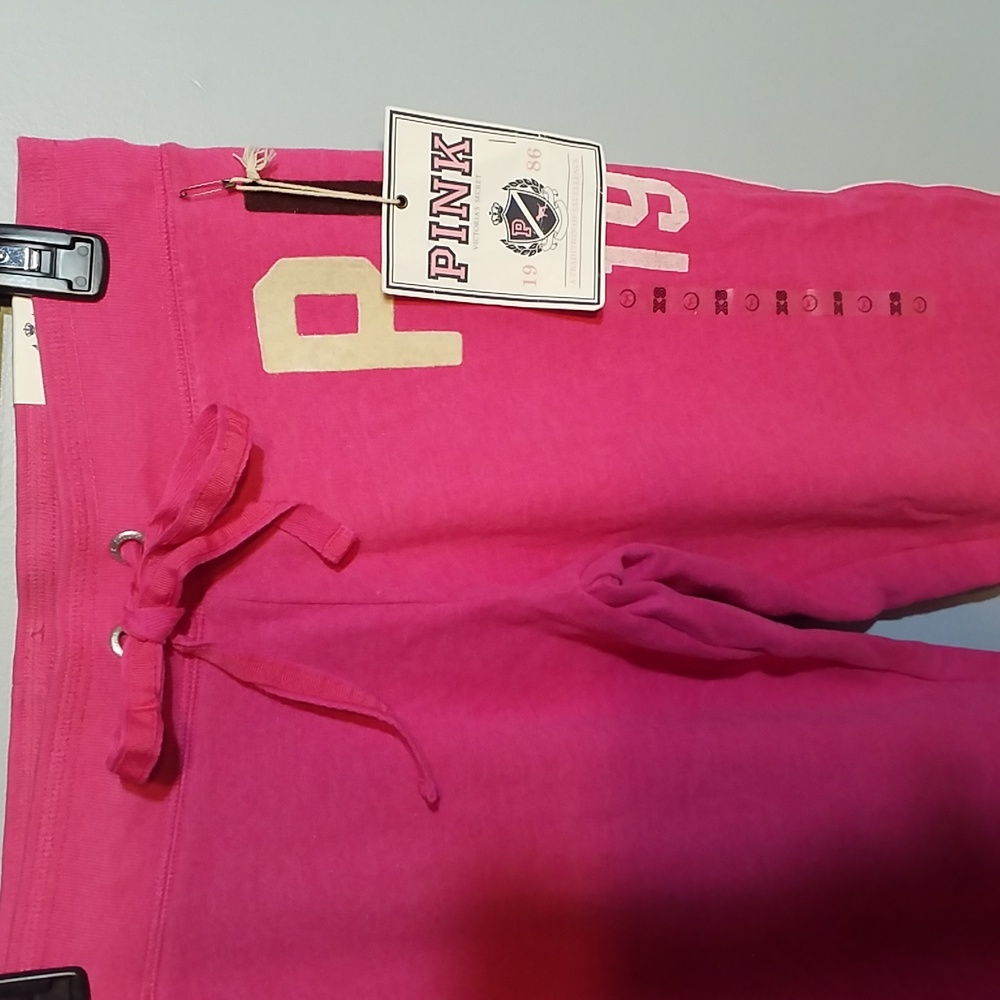VICTORIA'S SECRET PINK XS SWEATPANTS NEW HOT PINK - Picture 3 of 6